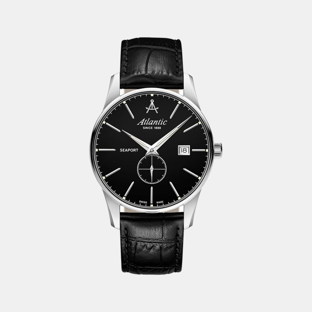 Men Quartz Black Dial Analog Leather Watch 56352.41.61