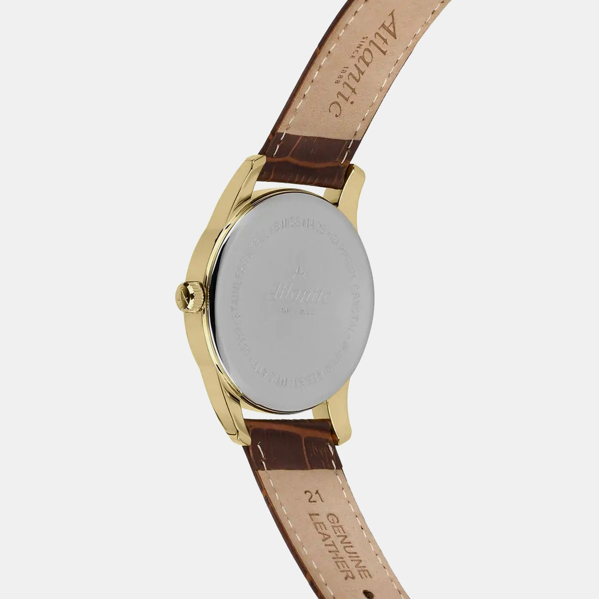 Seaport Men Quartz Gold Dial Analog Leather Watch 56352.45.31