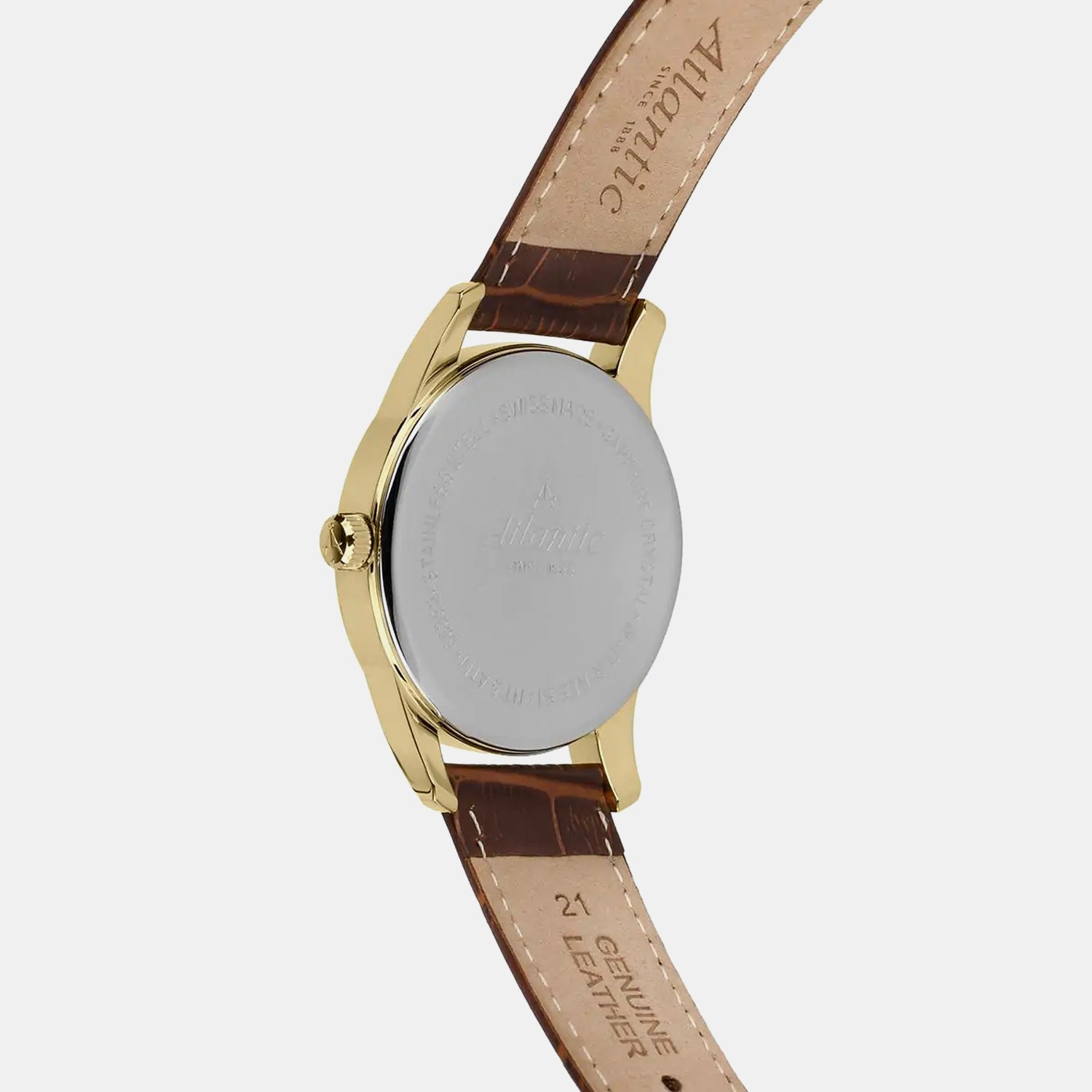 Seaport Men Quartz Gold Dial Analog Leather Watch 56352.45.31