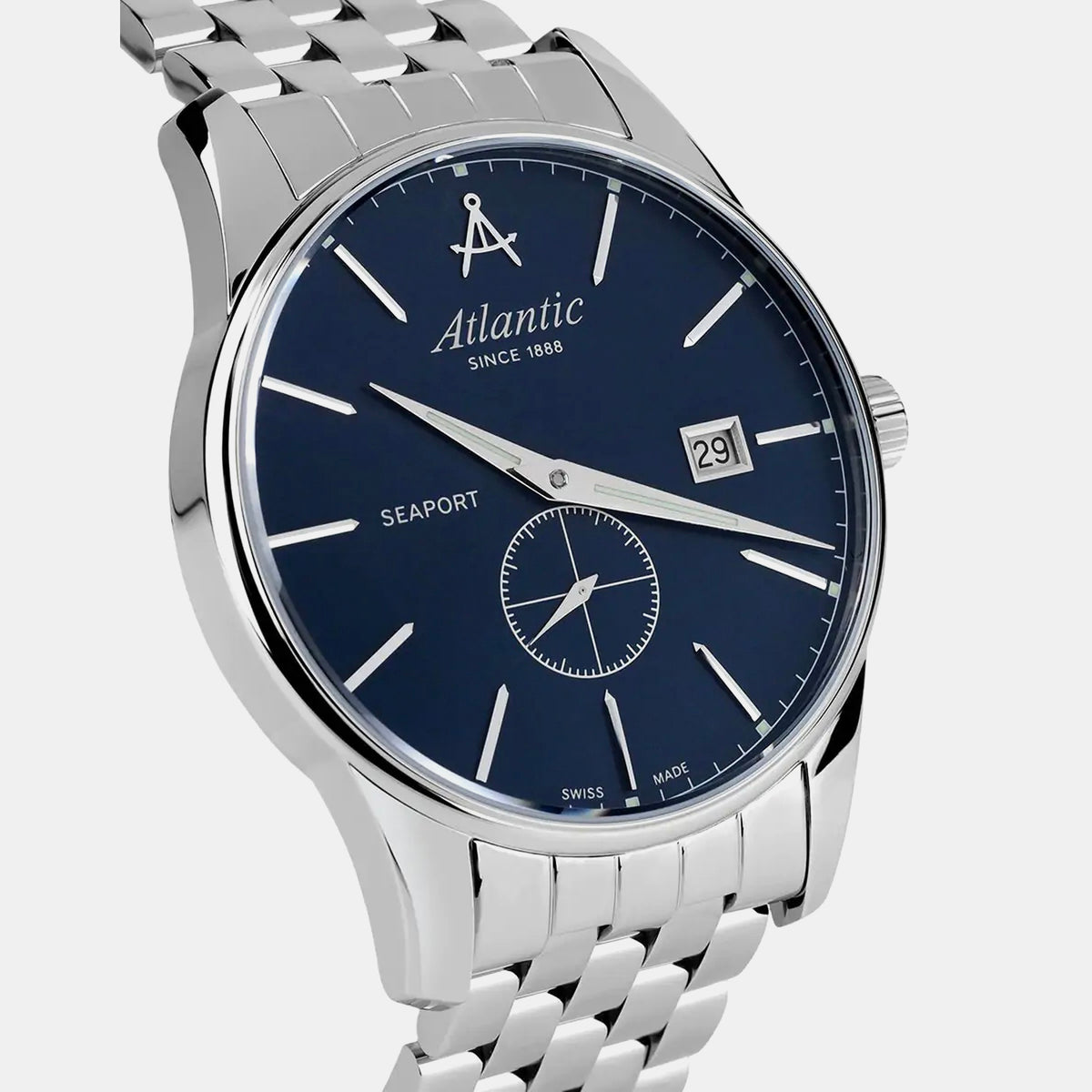 Men Quartz Blue Dial Analog Stainless Steel Watch 56357.41.51