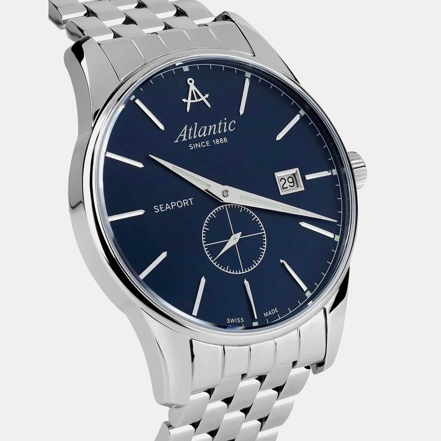 Men Quartz Blue Dial Analog Stainless Steel Watch 56357.41.51