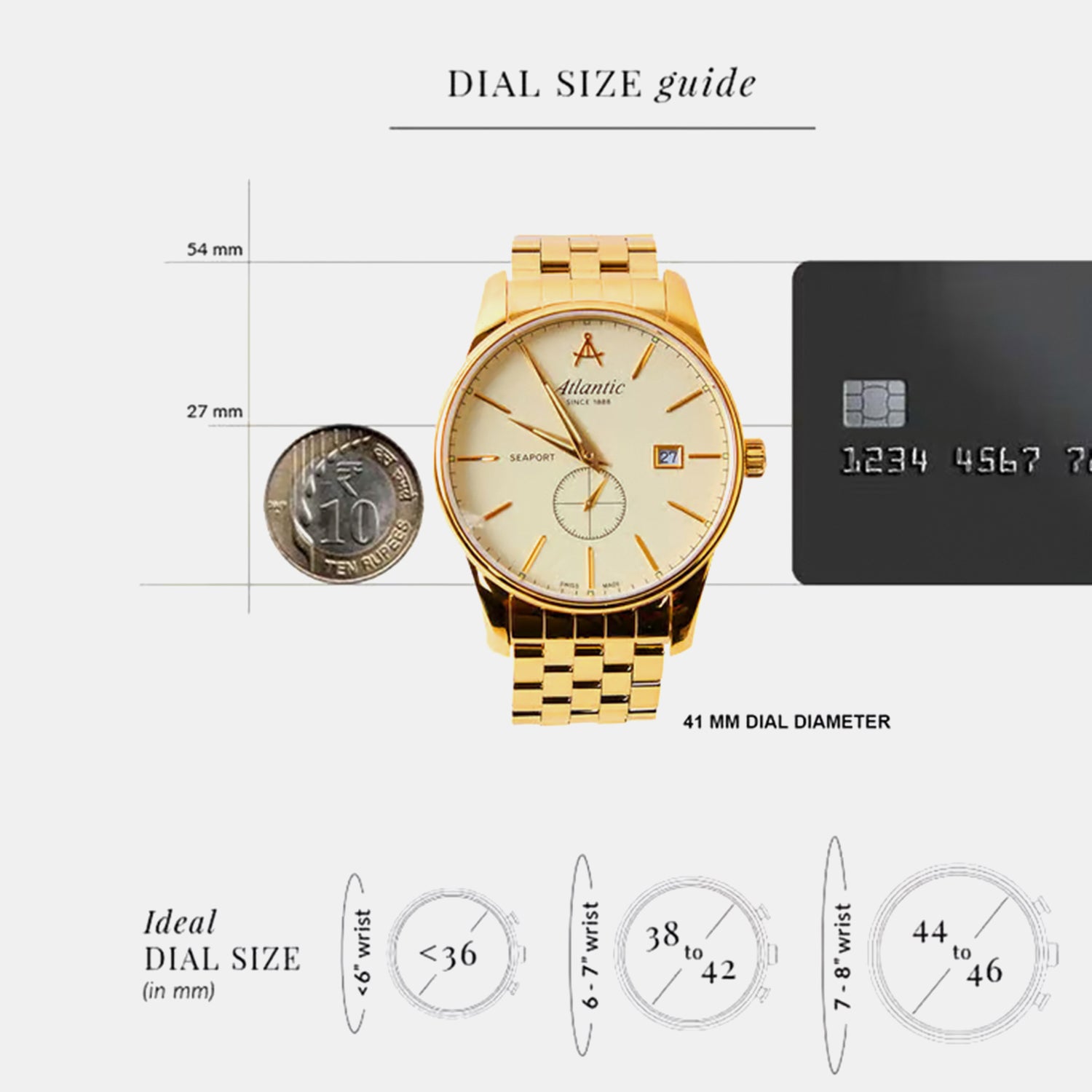 Men Quartz Gold Dial Analog Stainless Steel Watch 56357.45.31