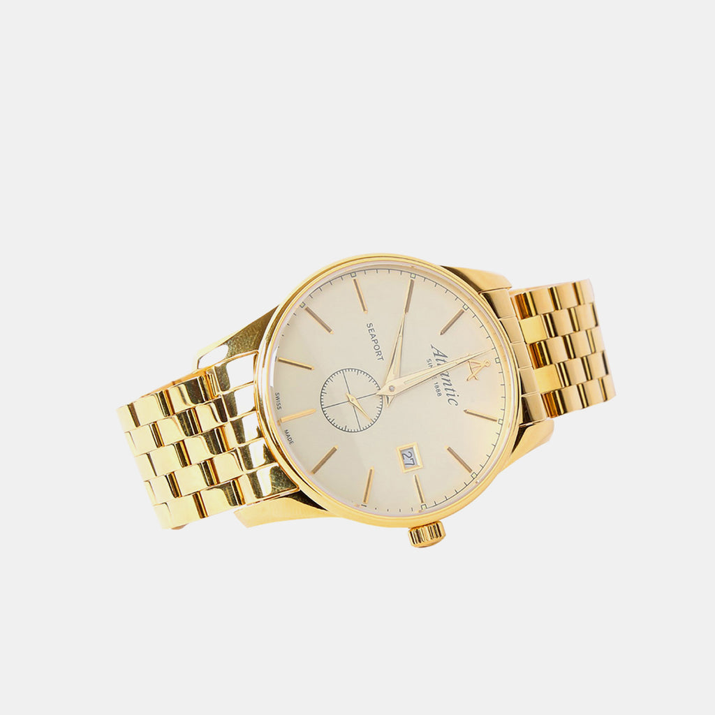 Men Quartz Gold Dial Analog Stainless Steel Watch 56357.45.31