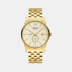Atlantic Men Quartz Gold Dial Analog Stainless Steel Watch 56357.45.31-1