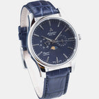 Seaport Moonphase Men Quartz Blue Dial Analog Leather Watch 56550.41.51
