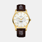 Atlantic Men Quartz Silver Dial Multi-Function Leather Watch 56550.45.21-1