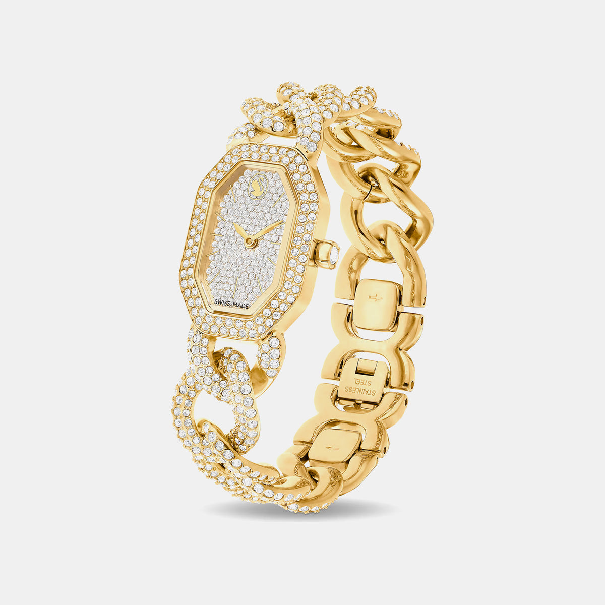 Dextera Women Quartz Gold Dial Analog Stainless Steel Watch 5668854