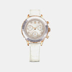 Octea Women Quartz White Dial Chronograph Leather Watch 5671150