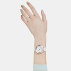 Octea Women Quartz White Dial Chronograph Leather Watch 5671150