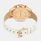 Octea Women Quartz White Dial Chronograph Leather Watch 5671150