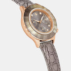 Octea Women Quartz Grey Dial Chronograph Leather Watch 5671153