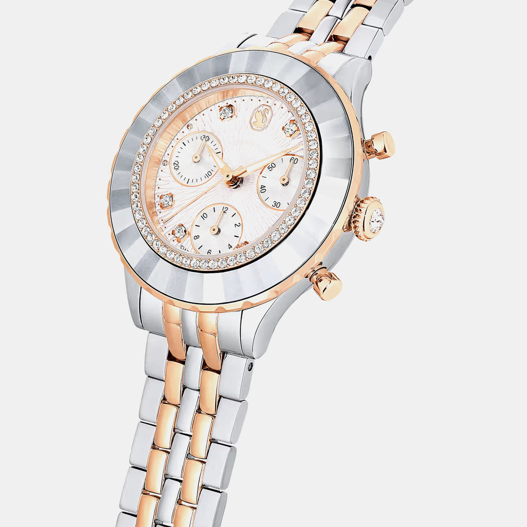 Octea Women Quartz Silver Dial Chronograph Metal Watch 5672937