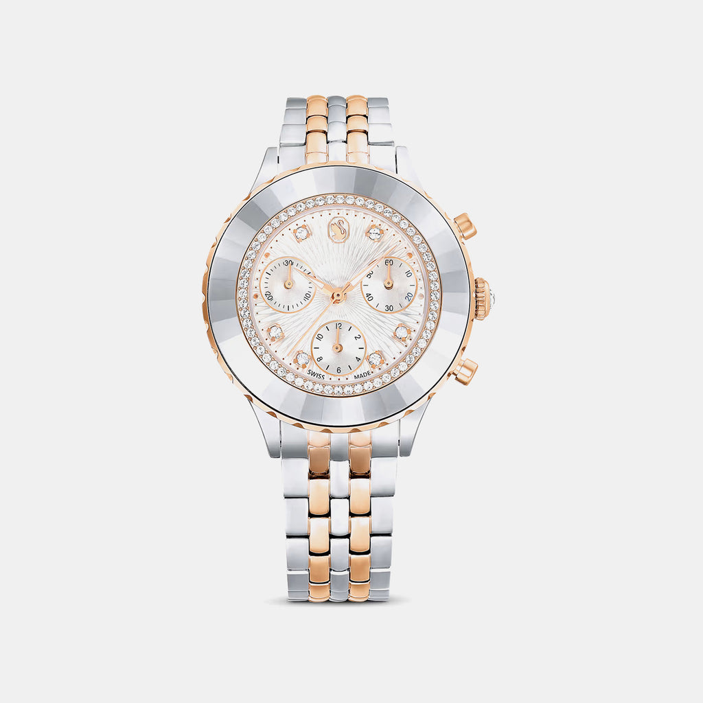 Octea Women Quartz Silver Dial Chronograph Metal Watch 5672937