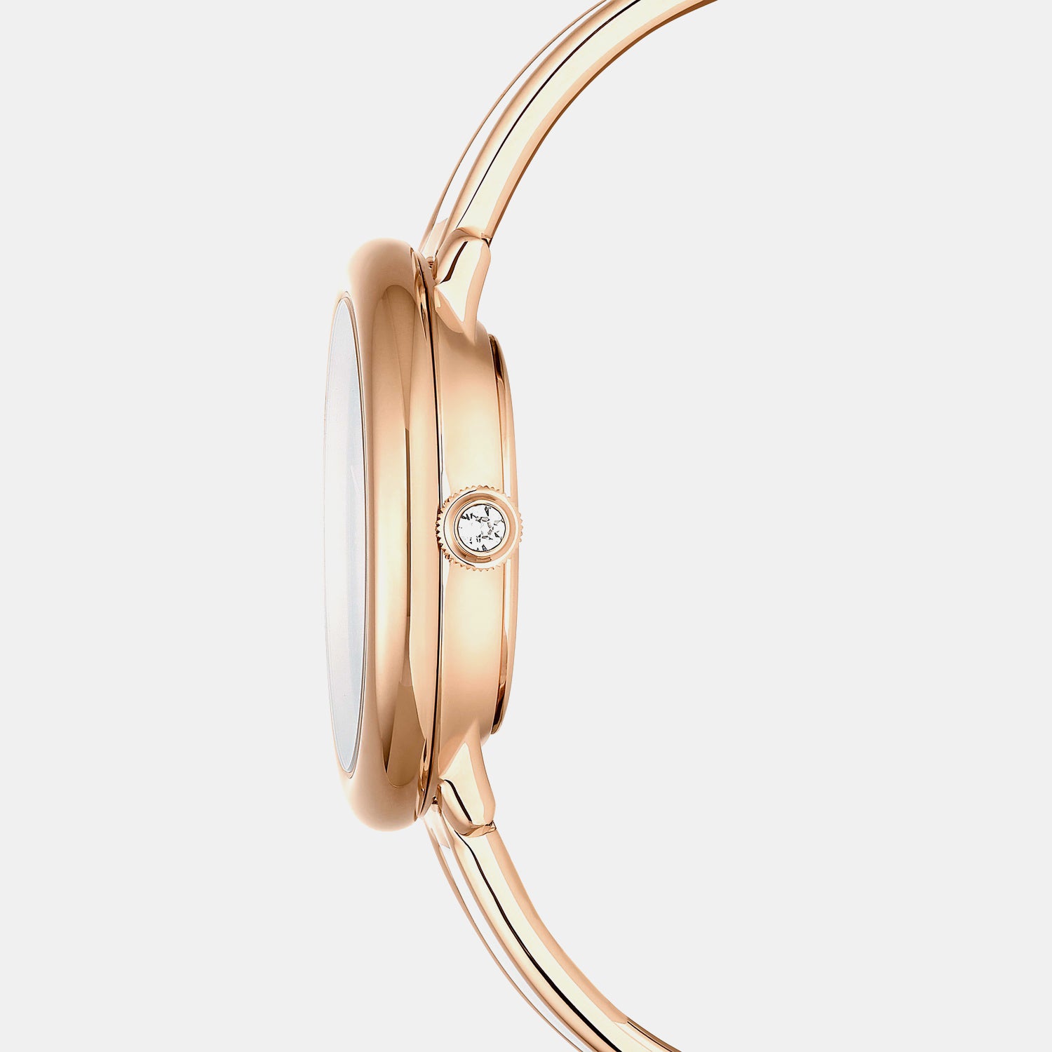 Crystalline Women Quartz White Dial Analog Stainless Steel Watch 5689324