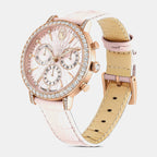 Matrix Women Quartz Pink Dial Chronograph Leather Watch 5698300