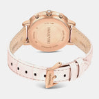 Matrix Women Quartz Pink Dial Chronograph Leather Watch 5698300