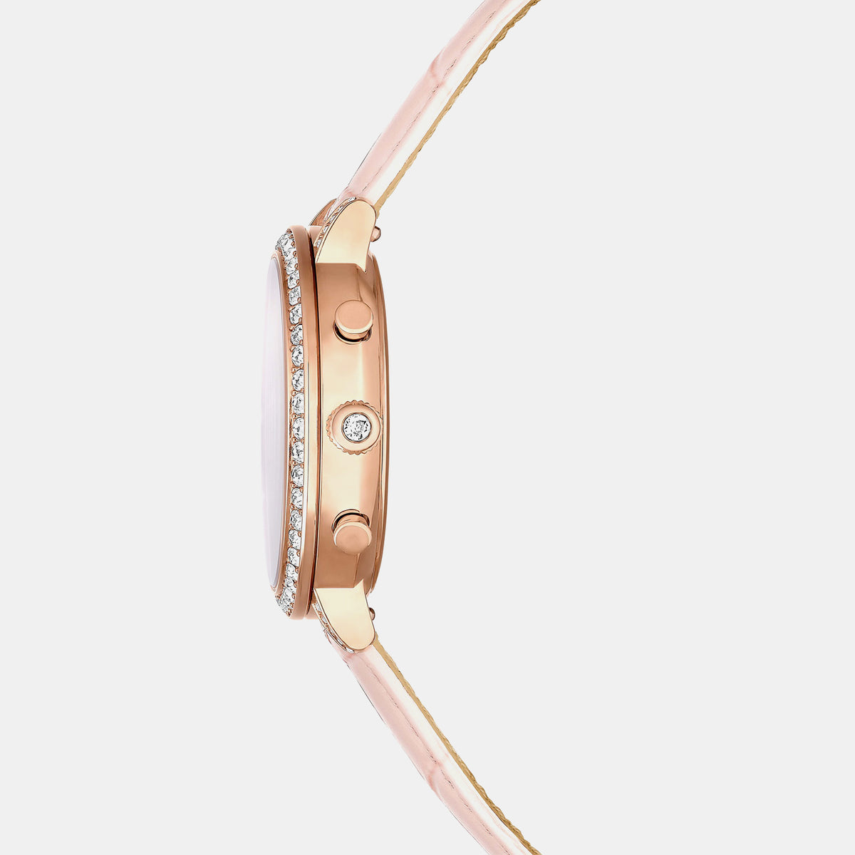 Matrix Women Quartz Pink Dial Chronograph Leather Watch 5698300