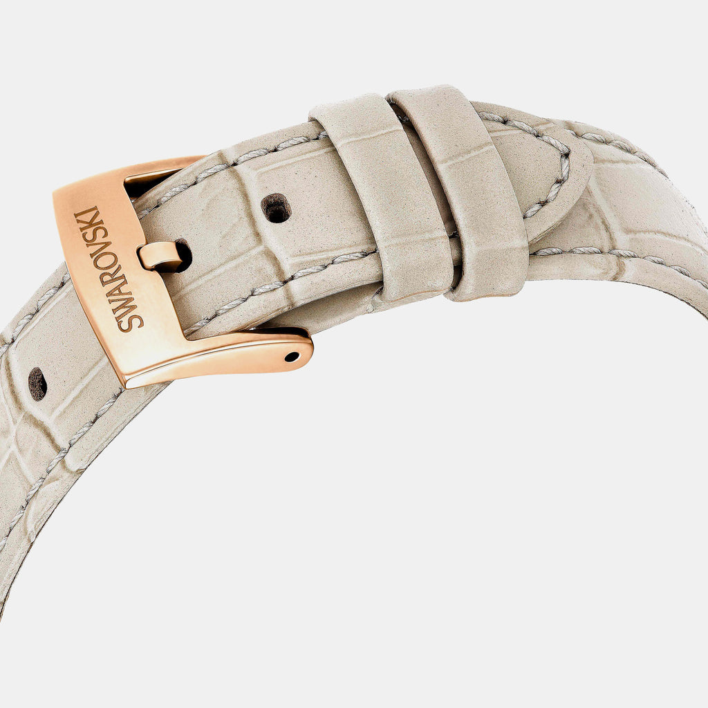 Matrix Women Quartz Beige Dial Chronograph Leather Watch 5702849