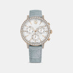 Matrix Women Quartz White Dial Chronograph Leather Watch 5702851