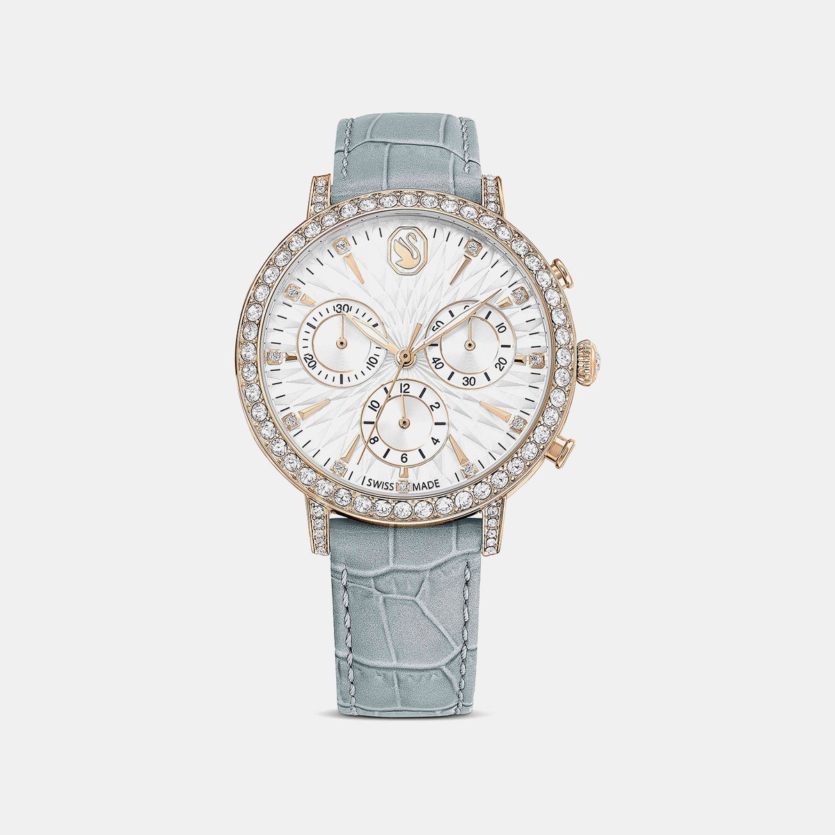 Matrix Women Quartz White Dial Chronograph Leather Watch 5702851