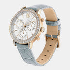 Matrix Women Quartz White Dial Chronograph Leather Watch 5702851