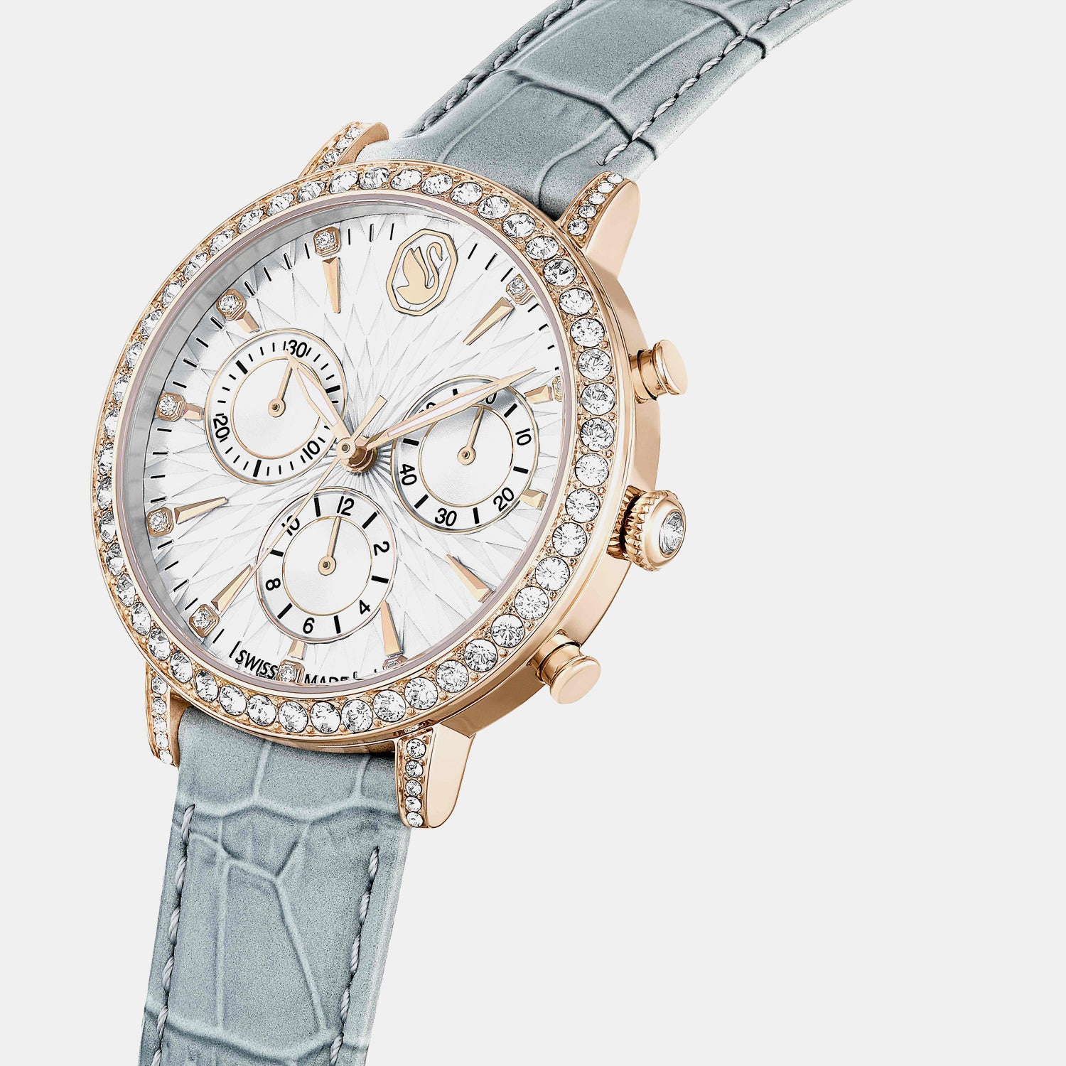 Matrix Women Quartz White Dial Chronograph Leather Watch 5702851