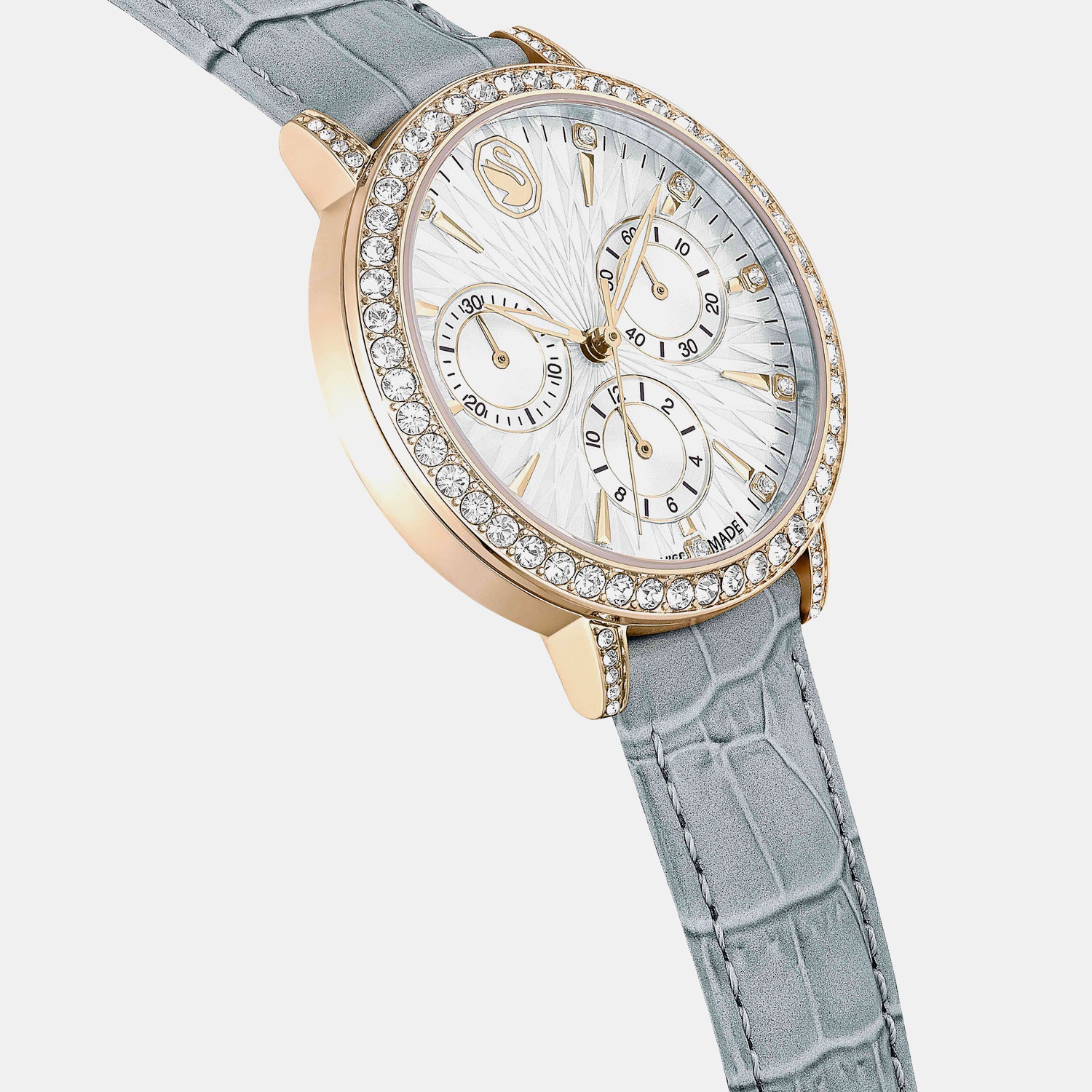 Matrix Women Quartz White Dial Chronograph Leather Watch 5702851