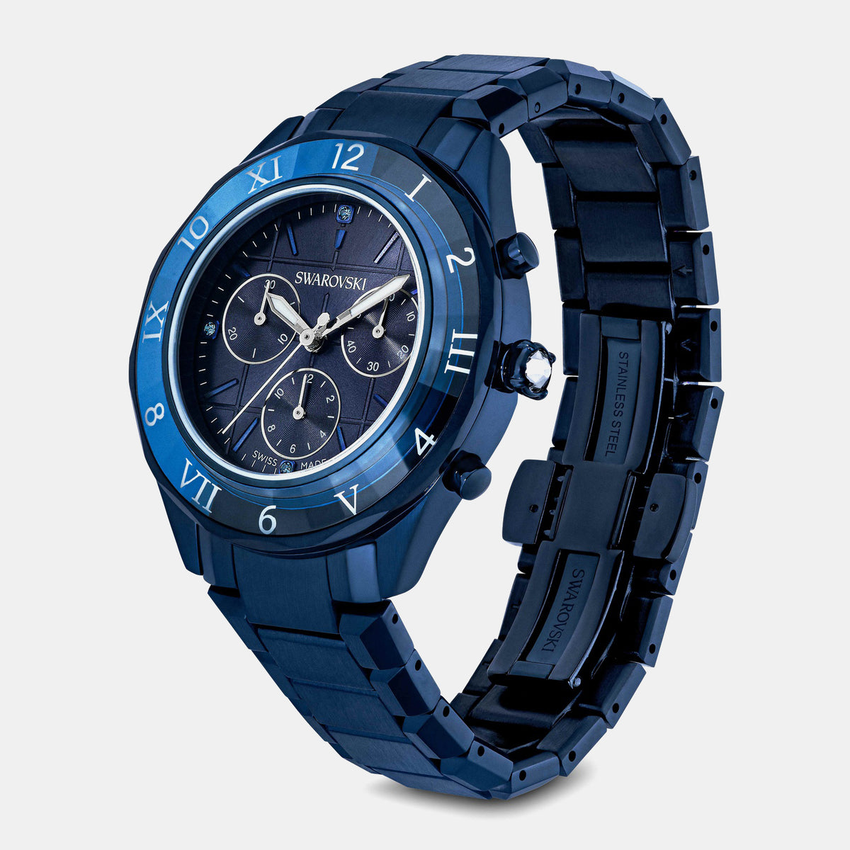 Dextera Women Quartz Blue Dial Chronograph Stainless Steel Watch 5715457