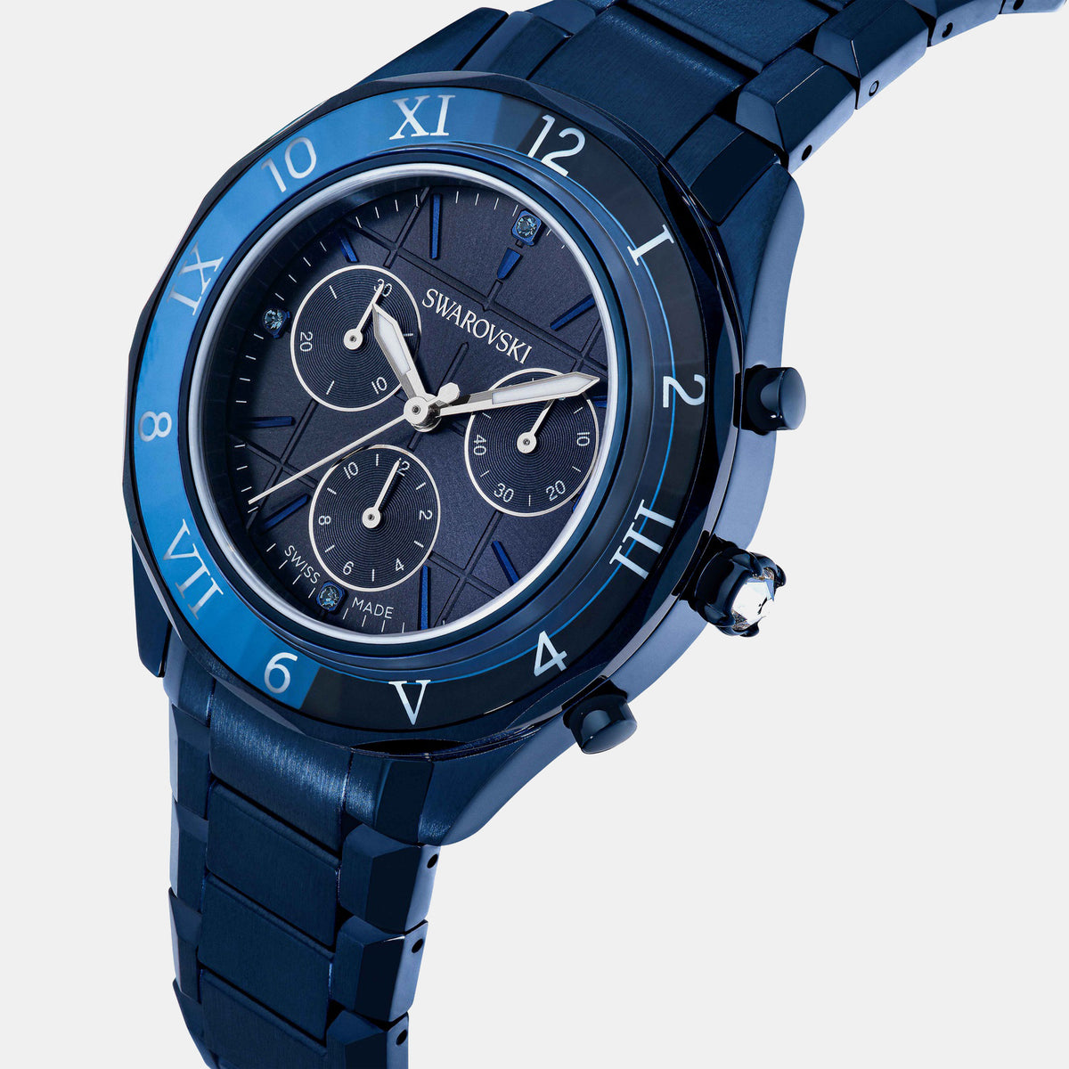 Dextera Women Quartz Blue Dial Chronograph Stainless Steel Watch 5715457