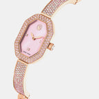 Dextera Women Quartz Pink Dial Analog Stainless Steel Watch 5717588