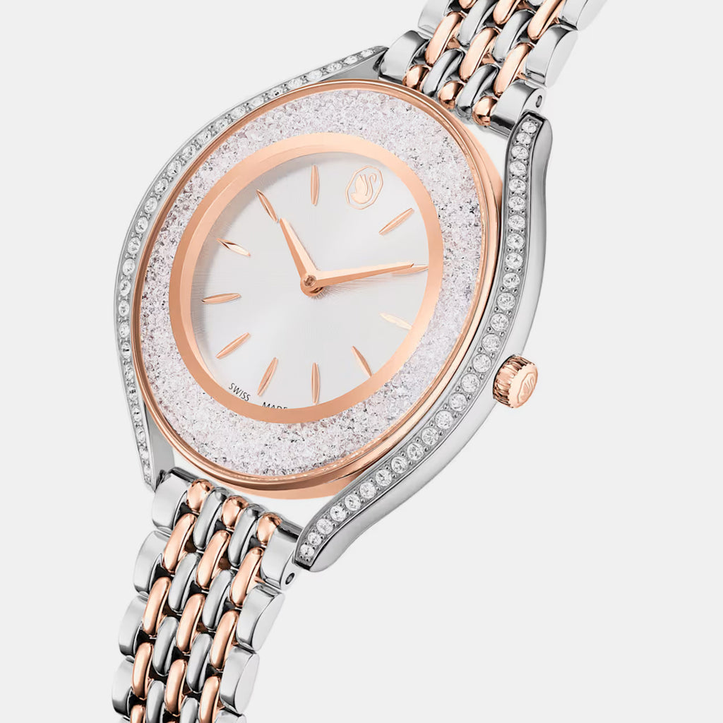 Crystalline Aura Women Quartz White Dial Analog Metal Watch 5730162