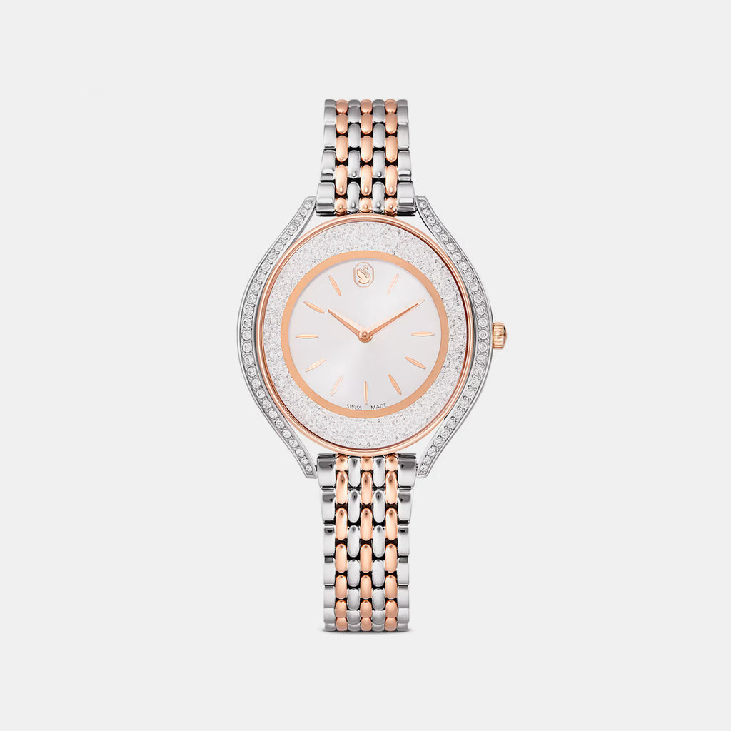 Crystalline Aura Women Quartz White Dial Analog Metal Watch 5730162