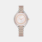 Crystalline Aura Women Quartz White Dial Analog Metal Watch 5730162