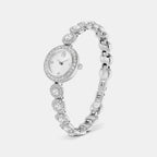 Una Angelic Women Quartz White Dial Analog Stainless Steel Watch 5737038