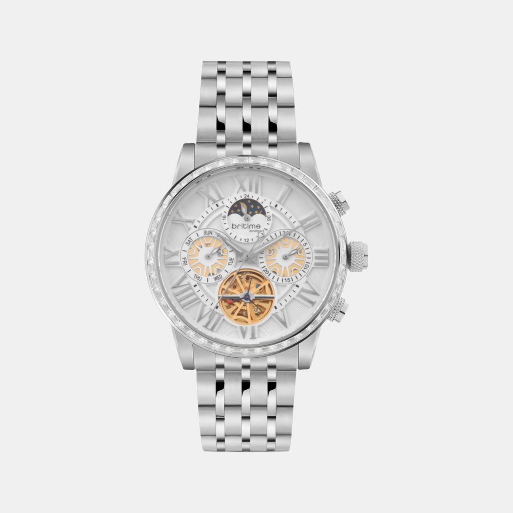 Orbit Men Automatic Silver Dial Multi-Function Metal Watch 574-M10301