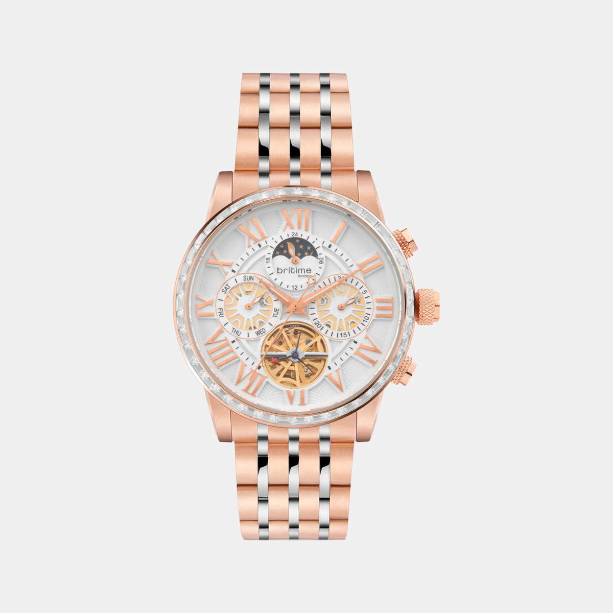 Orbit Men Automatic White Dial Chronograph Metal Watch 574-M30303
