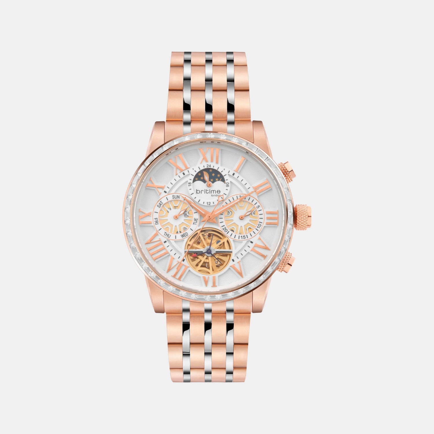 Orbit Men Automatic Silver Dial Multi-Function Metal Watch 574-M30303