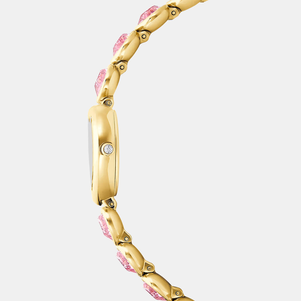 Idyllia Women Quartz Pink Dial Analog Stainless Steel Watch 5741519