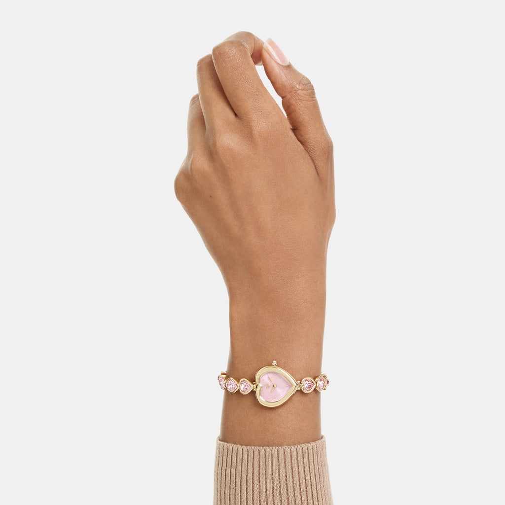 Idyllia Women Quartz Pink Dial Analog Stainless Steel Watch 5741519