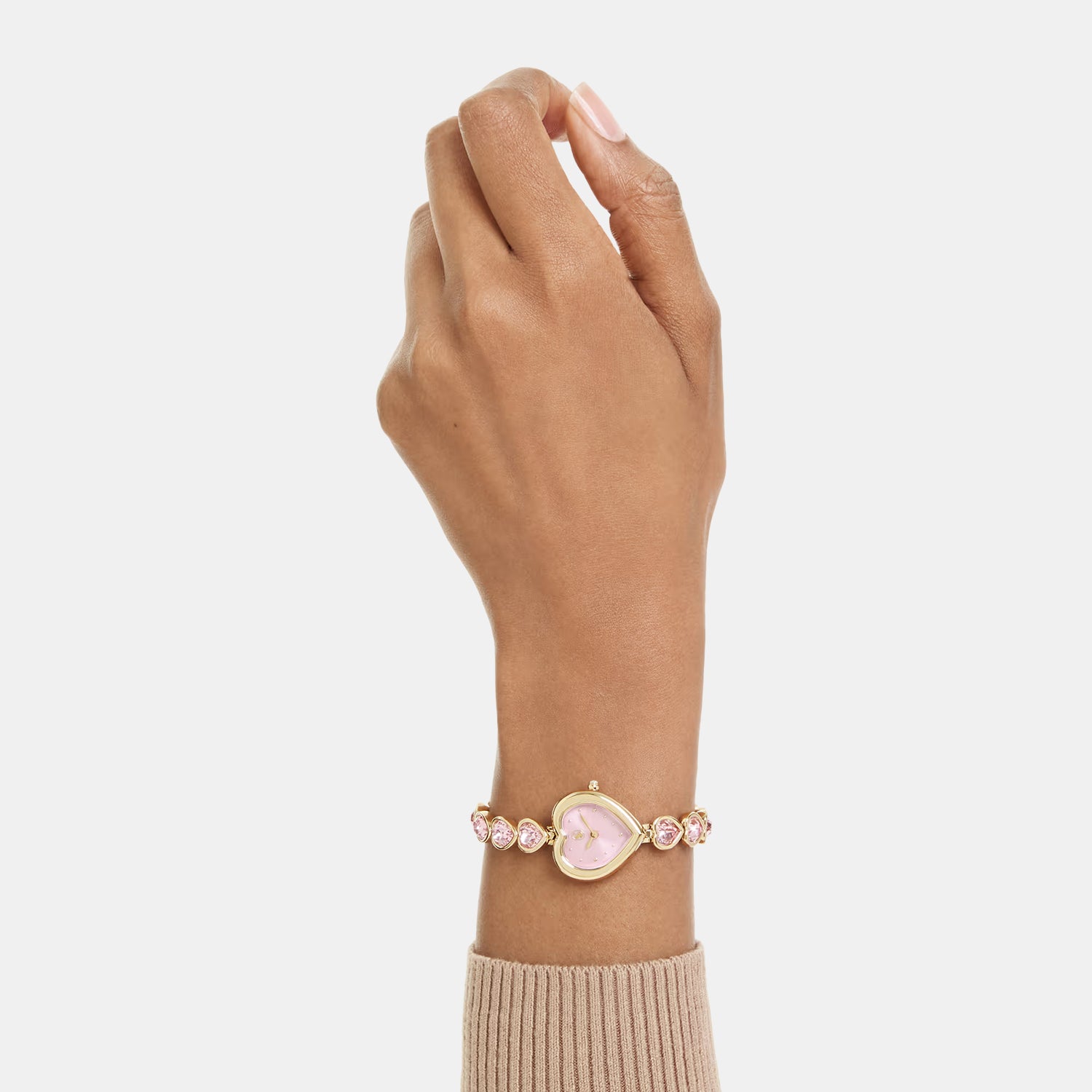 Idyllia Women Quartz Pink Dial Analog Stainless Steel Watch 5741519