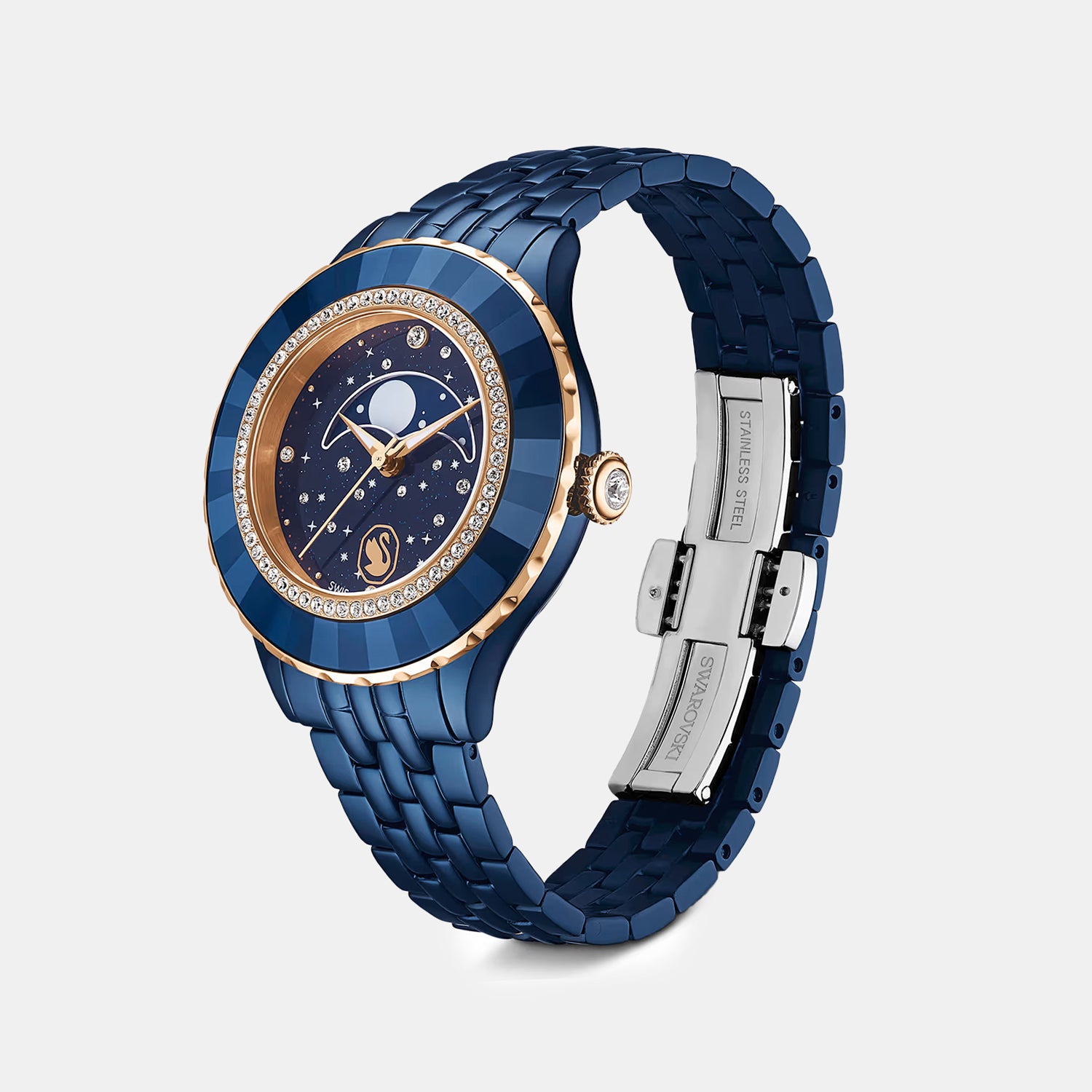 Octea Moon Women Quartz Blue Dial Analog Stainless Steel Watch 5743701
