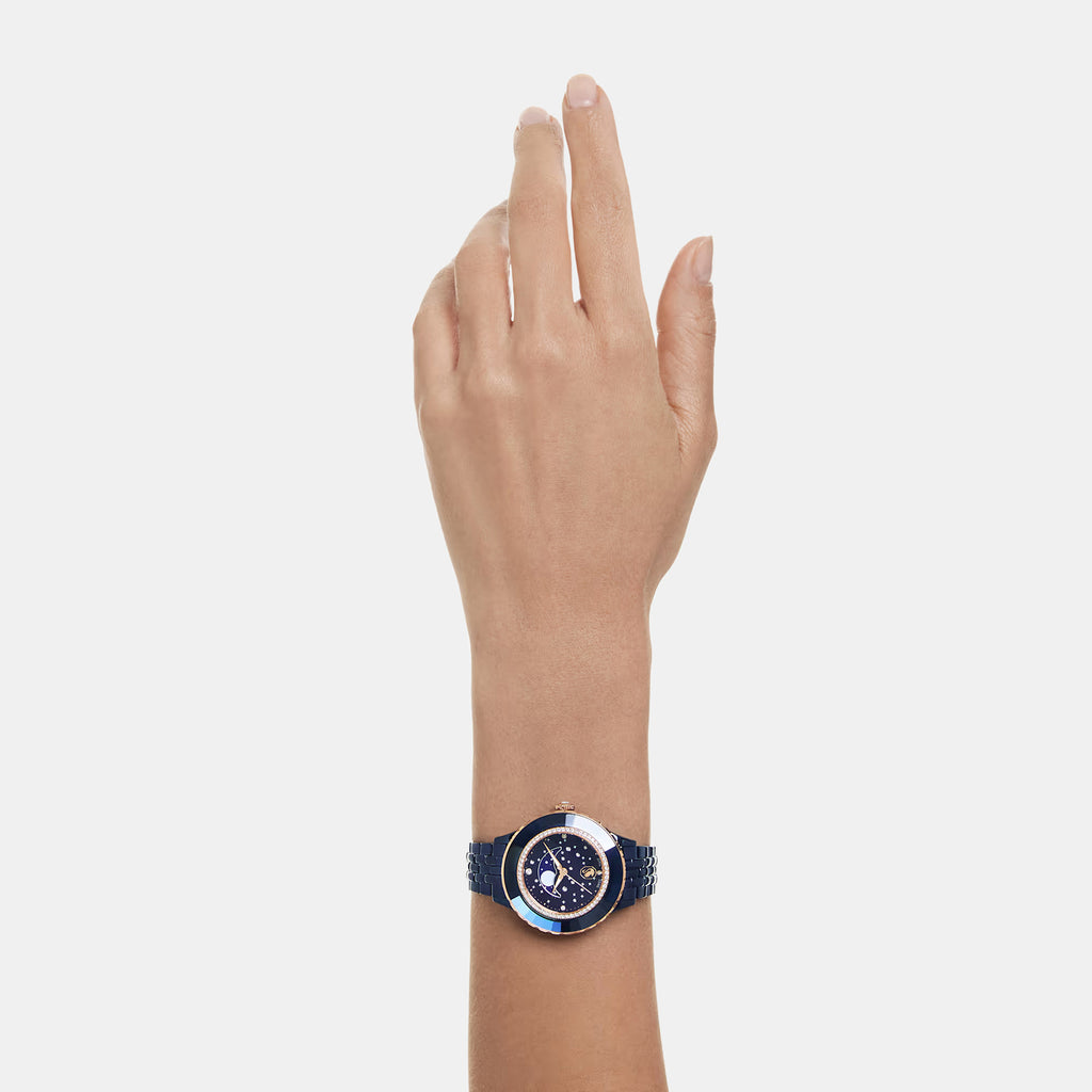 Octea Moon Women Quartz Blue Dial Analog Stainless Steel Watch 5743701