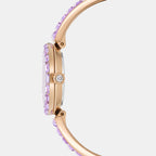 Matrix Women Quartz Purple Dial Analog Stainless Steel Watch 5743713
