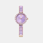 Matrix Women Quartz Purple Dial Analog Stainless Steel Watch 5743713