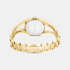 Hyperbola Women Quartz Gold Dial Analog Stainless Steel Watch 5754534