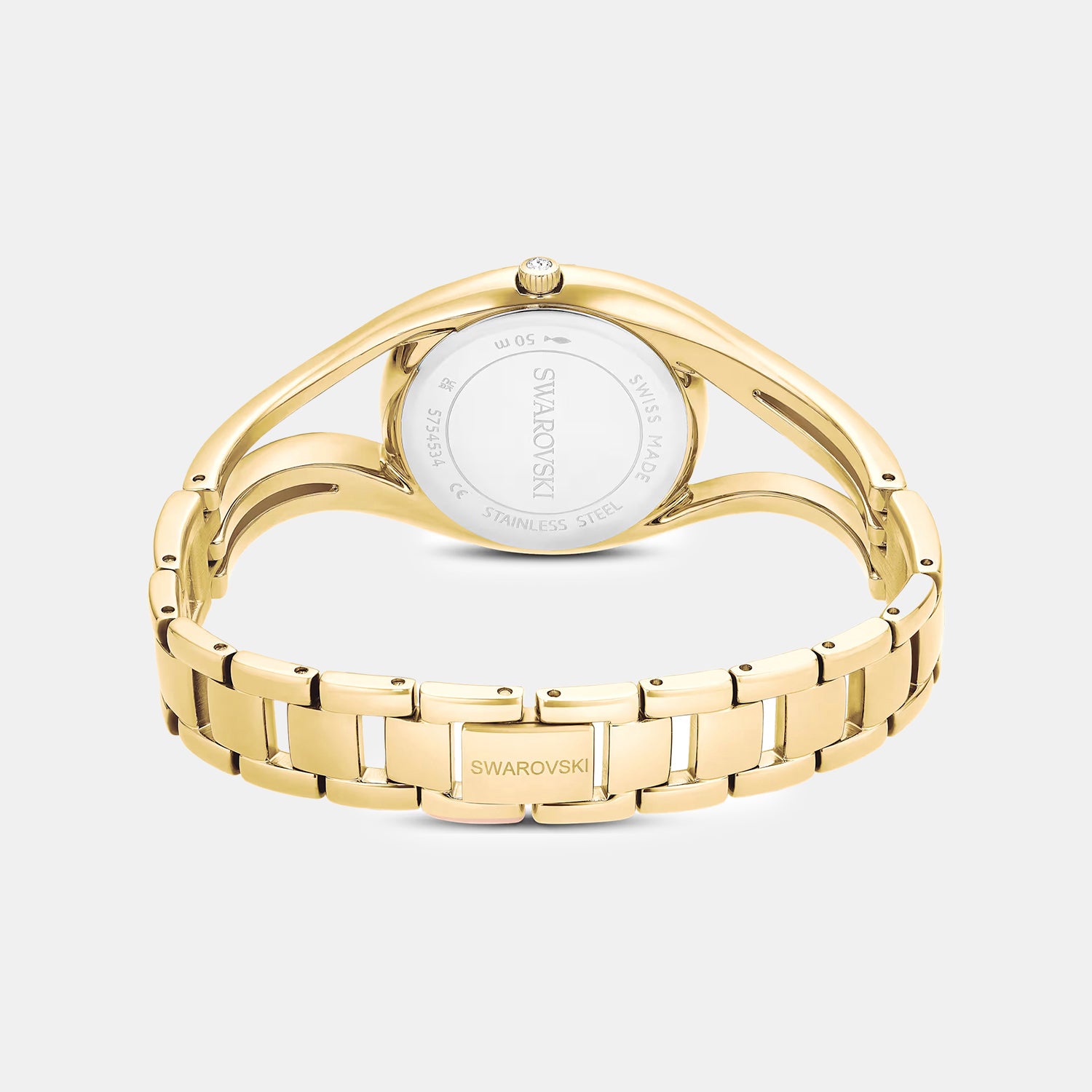 Hyperbola Women Quartz Gold Dial Analog Stainless Steel Watch 5754534
