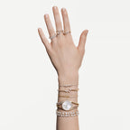 Hyperbola Women Quartz Gold Dial Analog Stainless Steel Watch 5754534