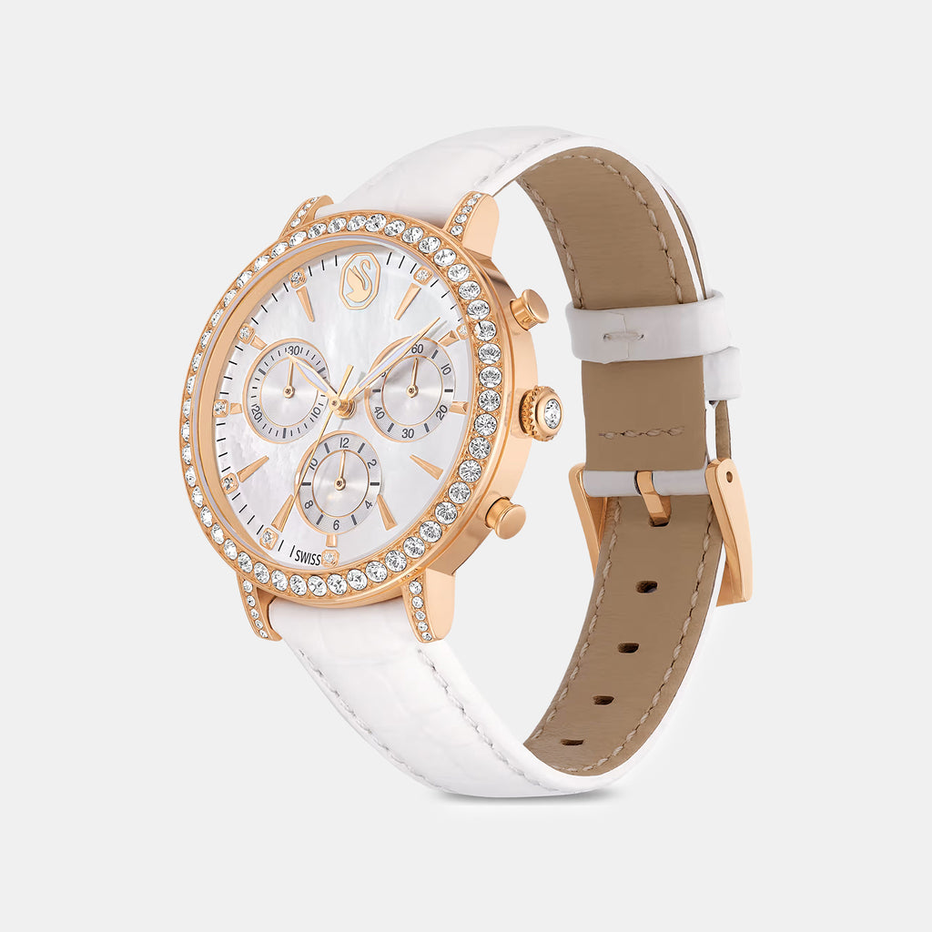 Matrix Tennis Women Quartz Rose Gold Dial Analog Leather Watch 5754536