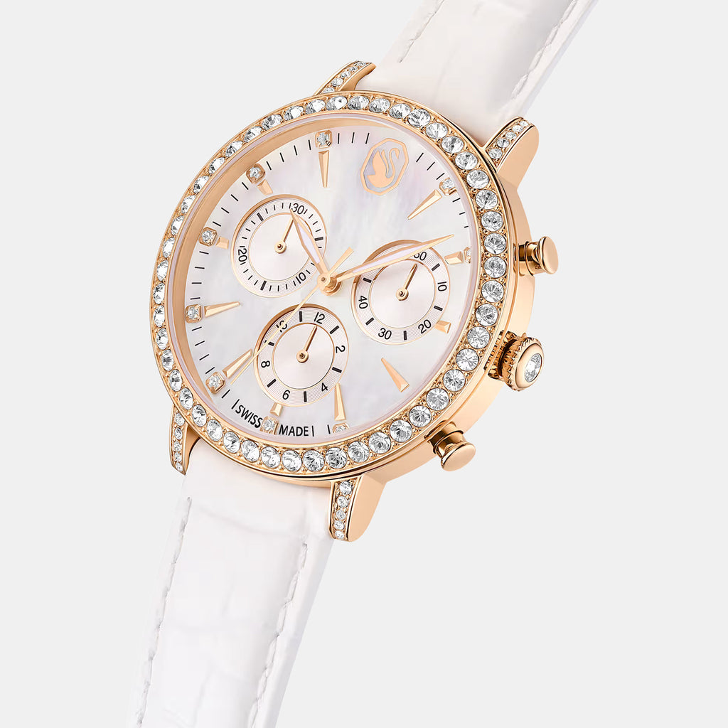 Matrix Tennis Women Quartz Rose Gold Dial Analog Leather Watch 5754536