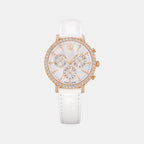 Matrix Tennis Women Quartz Rose Gold Dial Analog Leather Watch 5754536